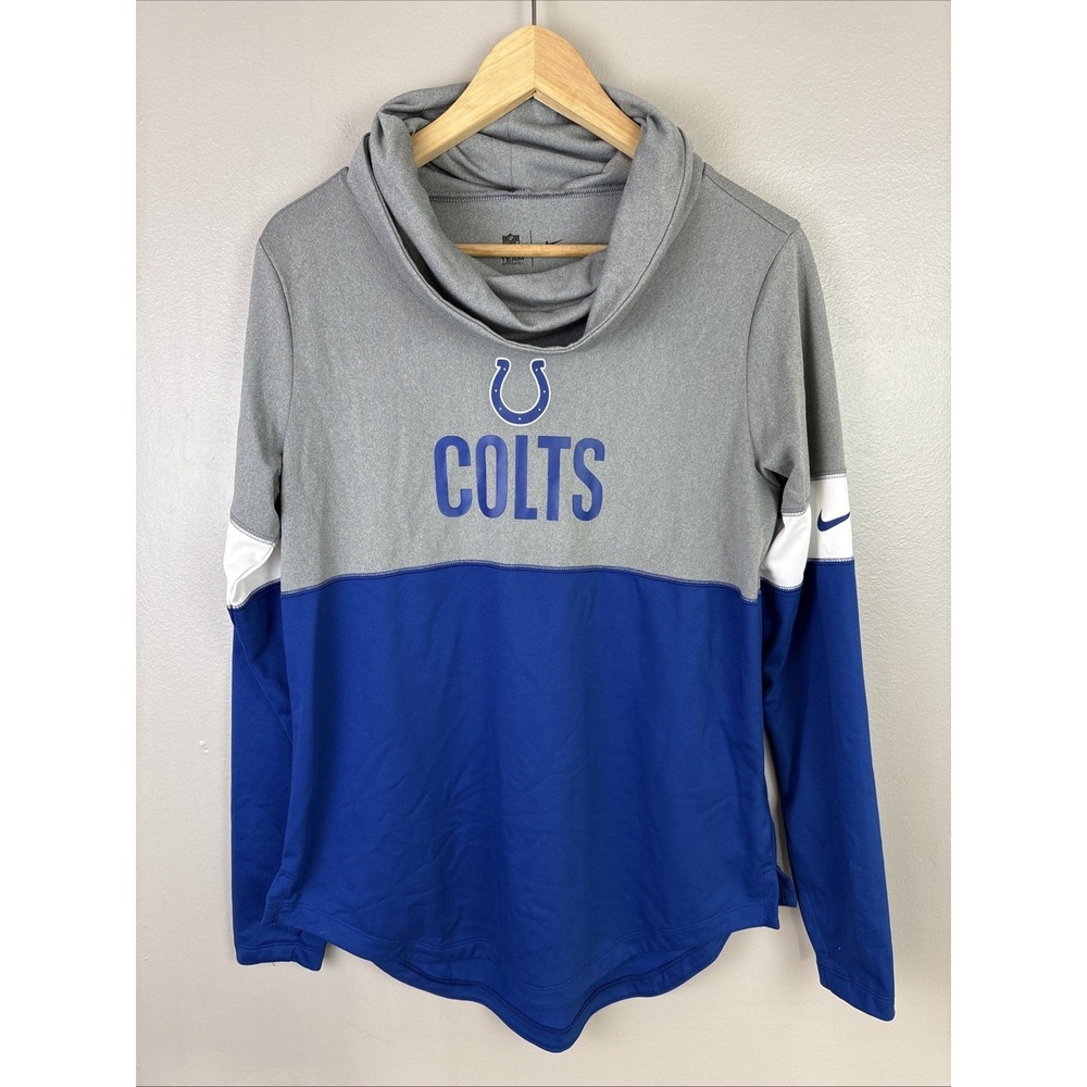 Nike Dri Fit Team Apparel Size Medium Indianapolis Colts long Sleeve Pullover - Picture 1 of 9